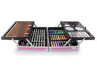 Набір дитячий для творчості Drawing Board 145 предметів, рожевий