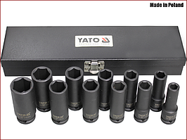 Набір головок подовжених ударних 1/2" 10-24 мм Yato YT-1054