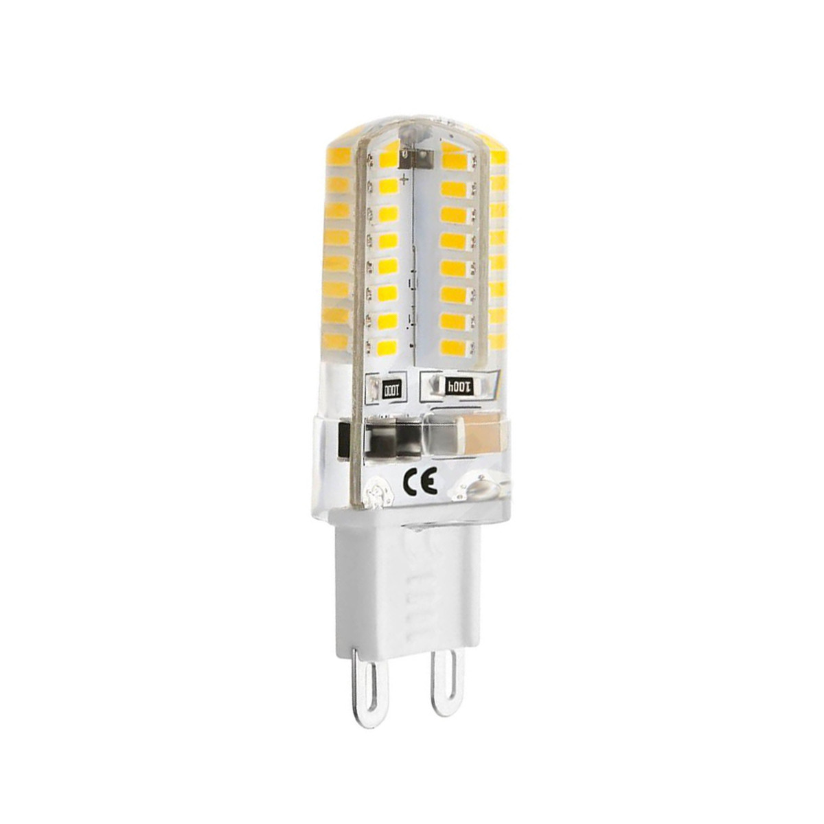 LED Лампочка світодіодна силіконова 3w, білий теплий, 220v Цоколь G9