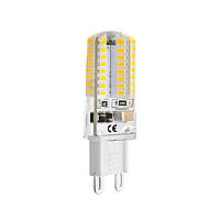 LED Лампочка світодіодна силіконова 3w, білий теплий, 220v Цоколь G9