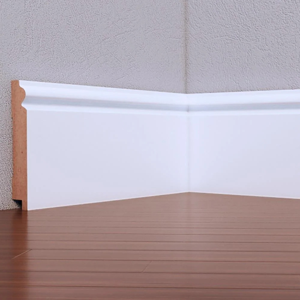 Плінтус МДФ Білий французький розміри 2070x110x16мм, фото 1