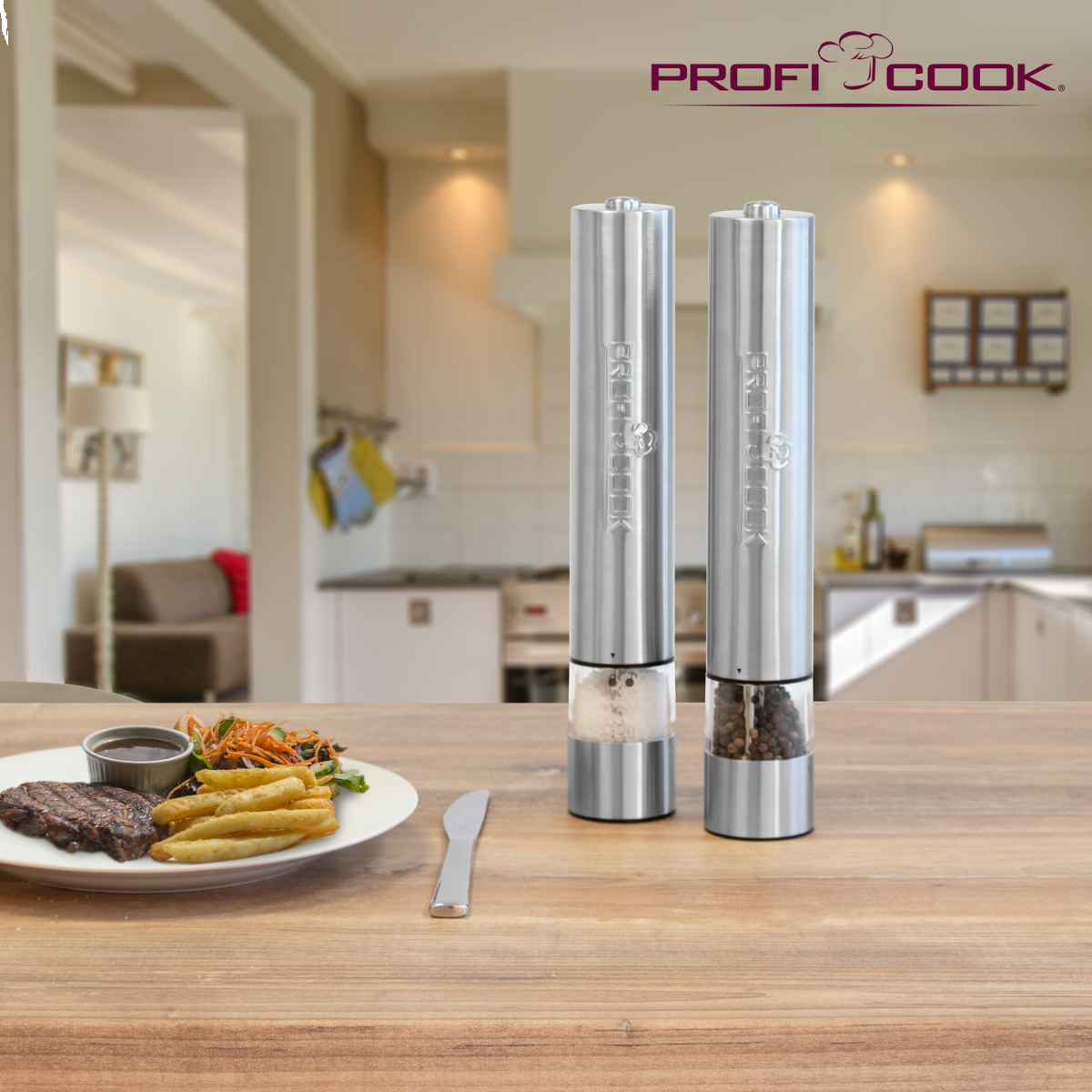 Набір млинів для перцю і солі ProfiCook нержавіюча сталь PC-PSM 1031, фото 1