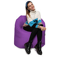 Кресло Мешок МИО Оксфорд XXL 75х80, бескаркасное кресло пуфик Фиолетовый IQ