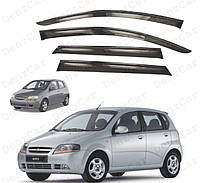 Вітровики CHEVROLET Aveo Т200 hatchback 2003-2008\Дефлектори вікон Шевроле Авео Т200 хетчбек