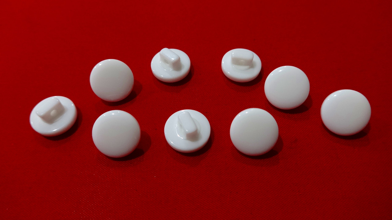 Ґудзики блузкові на ніжці 10 мм білі, фото 1