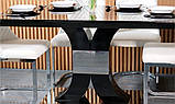 Обідній стіл Космо - Скай глянцевий чорний 140x80x76 від Prestol, фото 2