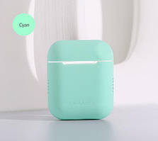 Чехол для навушників USAMS US-BH503 Ultra-thin Silicone Protective Cover для AirPods Cyan BH503AP04