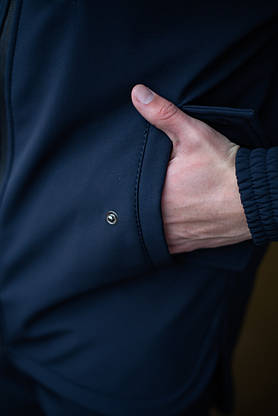 Чоловіча куртка Softshell синя демісезонна Intruder., фото 3