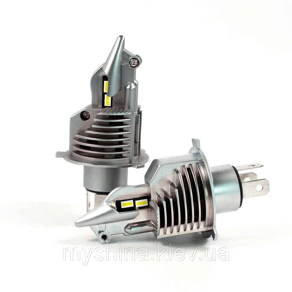 Світлодіодні LED лінзи формату XS H4 Mini 72W /5700K White/Yelow 5200/7200Lm (лінзи H4 LED)