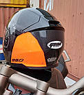 Мотошолом, шолом Geon 950 Glossy Black/Orange, фото 5