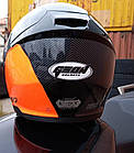 Мотошолом, шолом Geon 950 Glossy Black/Orange, фото 3