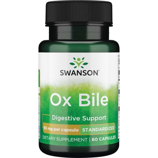Швидка жовч, Ox Bile, Swanson, 90 мг, 60 капсул