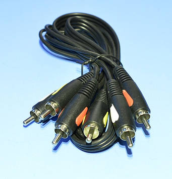 Шнур 3шт.RCA - 3шт.RCA Cabletech Eco-Line 1.0м KPO4002-1.0