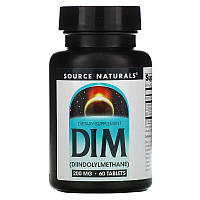 Source Naturals DIM дииндолинметан. 200 мг, 60 таблеток