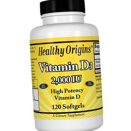 Вітамін Д Healthy Origins Vitamin D3 2000 IU 120 капс, фото 4