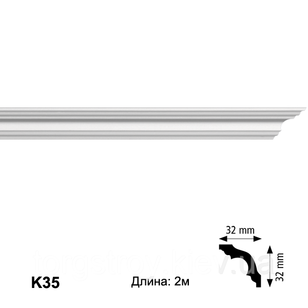 Плінтус стельовий K-35, Homestar, фото 1