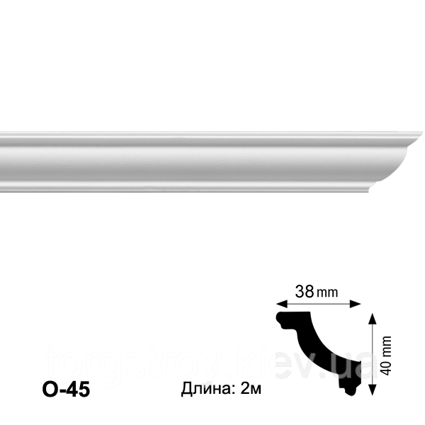 Плінтус стельовий O-45, Homestar, фото 1