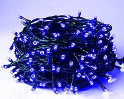 Гірлянда світлодіодна нитка 40 м 8 режимів роботи 1000 LED, синя, яскрава гірлянда