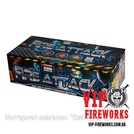 Салют на 200 пострілів "FIRE ATTACK" Феєрверк 30 калібр FC30200, фото 2