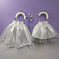 Костюм сніжної королеви новорічний 1-8 років спідниця біла фатинова та обруч корона з чарівною паличкою 1 шт, фото 2