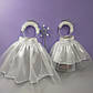 Костюм сніжної королеви новорічний 1-8 років спідниця біла фатинова та обруч корона з чарівною паличкою 1 шт, фото 3