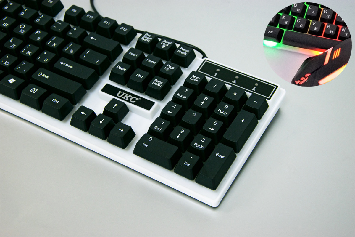 Компьютерная клавиатура с подсветкой геймерская UKC M416 ART-5559 Combo Gamer игровая клавиатура с мышкой (TO) - фото 3 - id-p1533479075