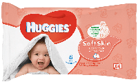 Детские влажные салфетки Huggies Soft Skin 56шт. Великобритания
