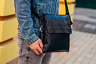 Чоловіча сумка через плече барсетка Tiding Bag 925-1278 Чорна, фото 3