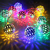 Світлодіодна гірлянда LED 20 Кульки Metal, Різнокольорова / Гірлянда новорічна, фото 2