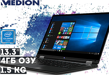 Ноутбук Medion Akoya E3213 13.3" FHD (Intel N3350, 4 ГБ ОЗП, Windows 10) трансформований, сенсорний