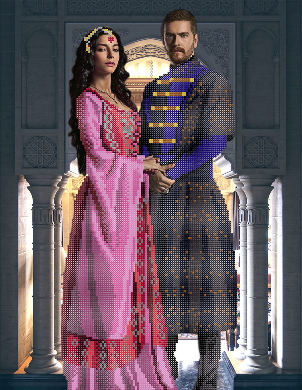 Схема для частковоi вишивки бiсером ,,Селiм i Нурбану султан. Величне столiття ,,, фото 1