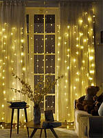 Гірлянда штора 120 LED 1.5х1.5 м теплий колір