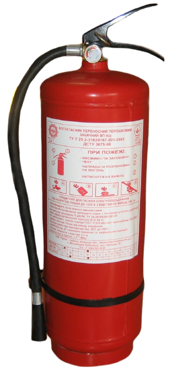 Огнетушитель порошковый Рубеж ОП-6 (з) (ВП-6) 6 кг