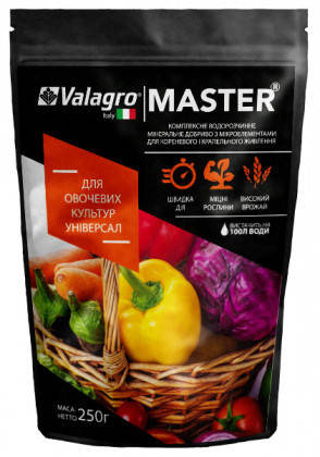 Універсальне добриво для овочевих культур Master (Мастер), 250 г, NPK 18.18.18, Valagro (Валагро), фото 1