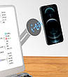 Тримач магнітний на ноутбук для IPhone 12/ 13 WiWU ZM306 Magnetic Phone Stand Сріблястий (ZM306), фото 9