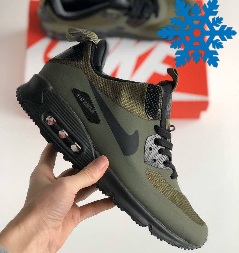 Зимние мужские кроссовки Nike Air Max 90 Mid Winter термо теплые. в живую. Топ топ - купить по лучшей цене в Киеве от компании "Bootlands - интернет-магазин обуви одежды" - 610481648