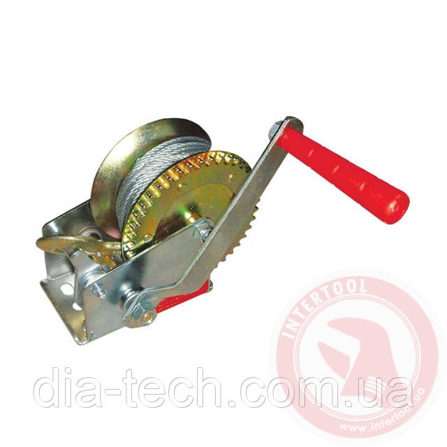 Лебідка важільна барабанна сталева трос 450 кг INTERTOOL GT1454, фото 1