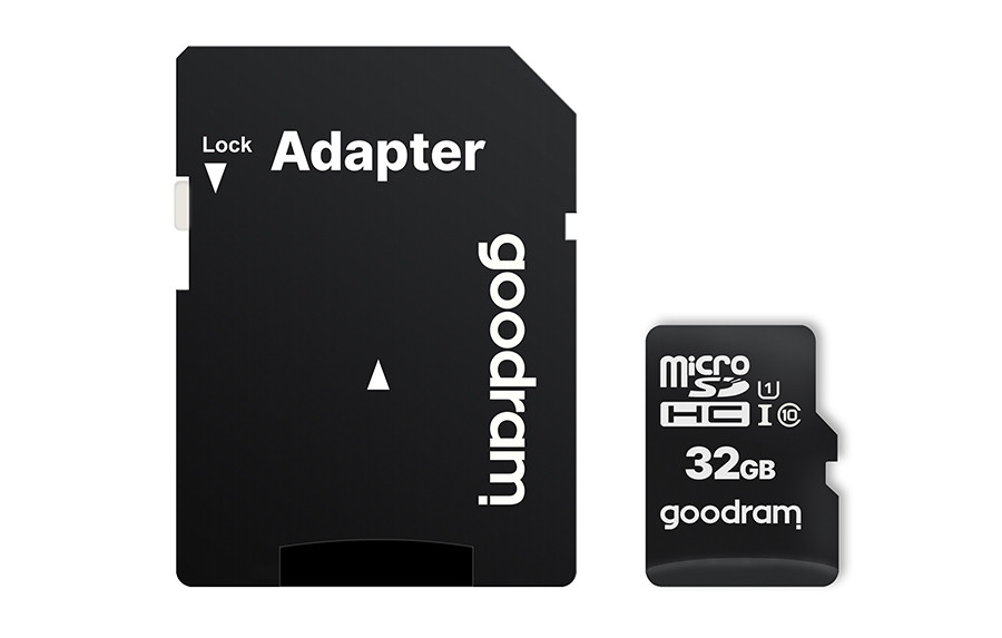 MicroSDHC 32GB UHS-I Class 10 Goodram + SD adapter (M1AA-0320R12)
