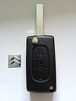 Корпус выкидного ключа для Citroen C1 C2 С3 С4 Berlingo Galakeys 3 кнопки батарейка на корпусе (05-03)