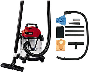 Промисловий пилосос, видув/вдування 180 мБар, 12 л, 1250 Вт Einhell TC-VC 1812 S Shopolife