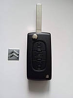 Корпус выкидного ключа для Citroen C1 C2 С3 С4 Berlingo Galakeys 3 кн батарейка на корпусе лезвие VA2 (05-05)