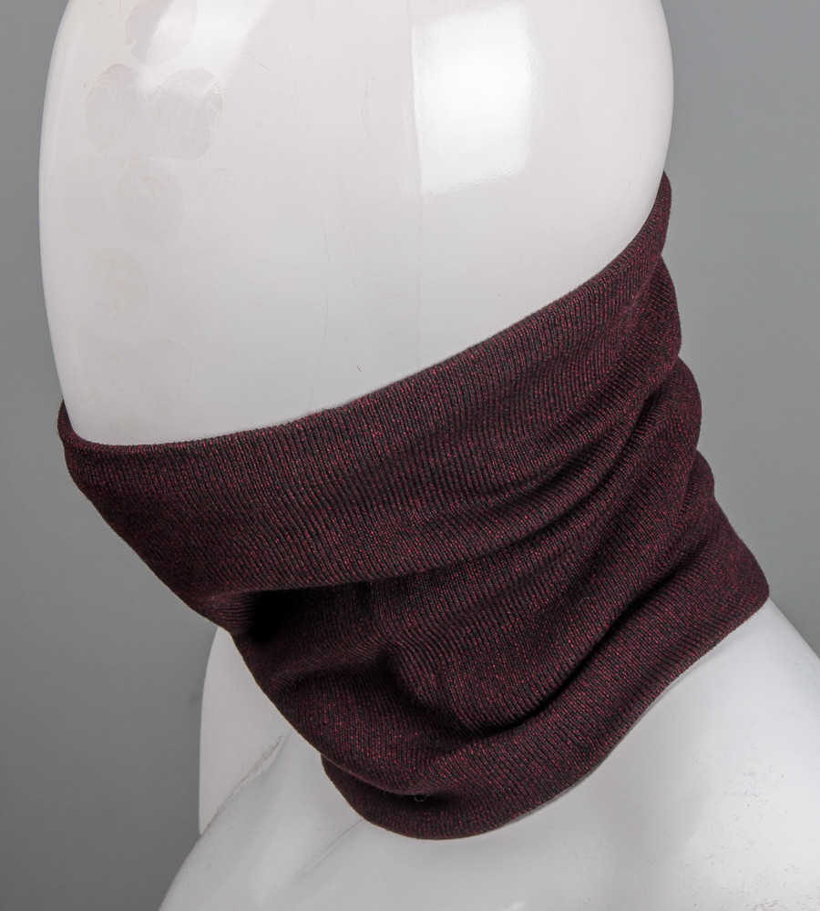 Бафф на флісі опт, Марсала меланж, фото 1