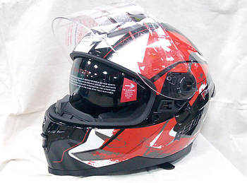 Мотошолом, шолом Geon 967-2 Glossy Gray/Red