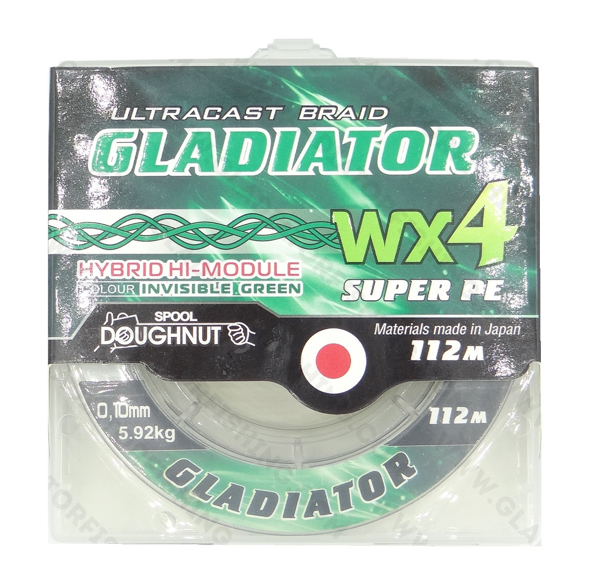 Шнур Gladiator 112m 0.10mm 5.92kg