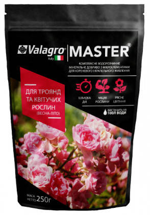 Мінеральне добриво для троянд і квітучих Master (Мастер), 250г, NPK 15.5.30, Valagro (Валагро), фото 1