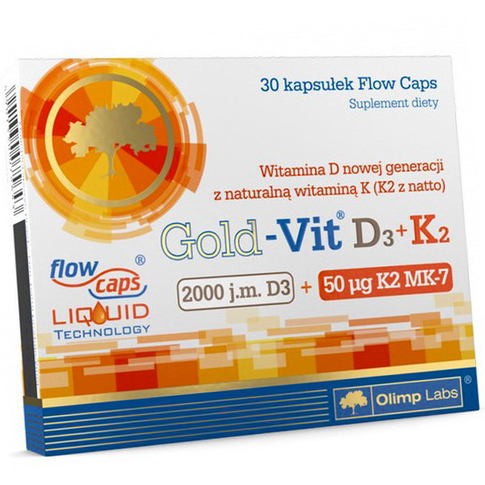 Вітамін Д3 К2 OLIMP Gold-Vit D3 K2 30 капсул, фото 1