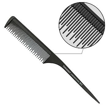 Гребінь Carbon T&G чорний з ручкою 8612