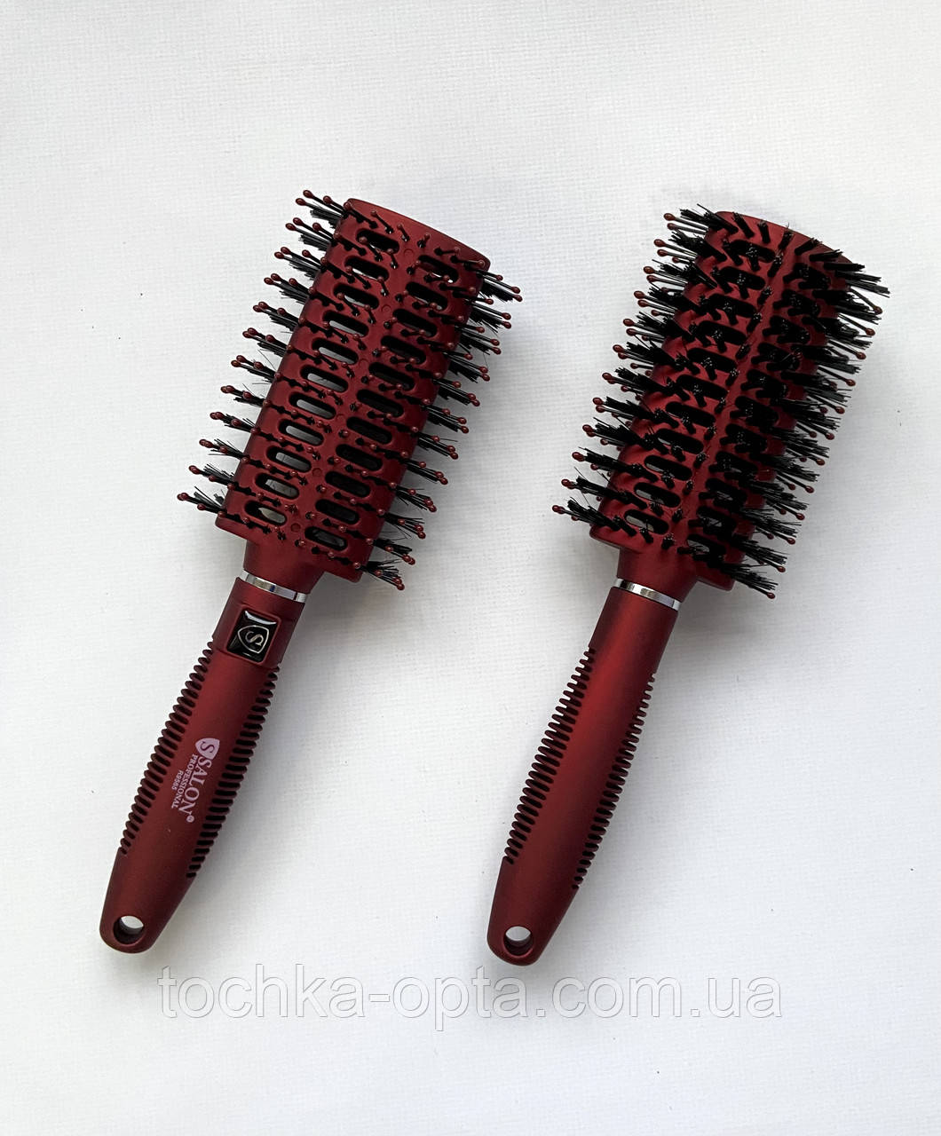 Масажна щітка для волосся SALON PROFESSIONAL двостороння зі щетиною 9565, фото 1