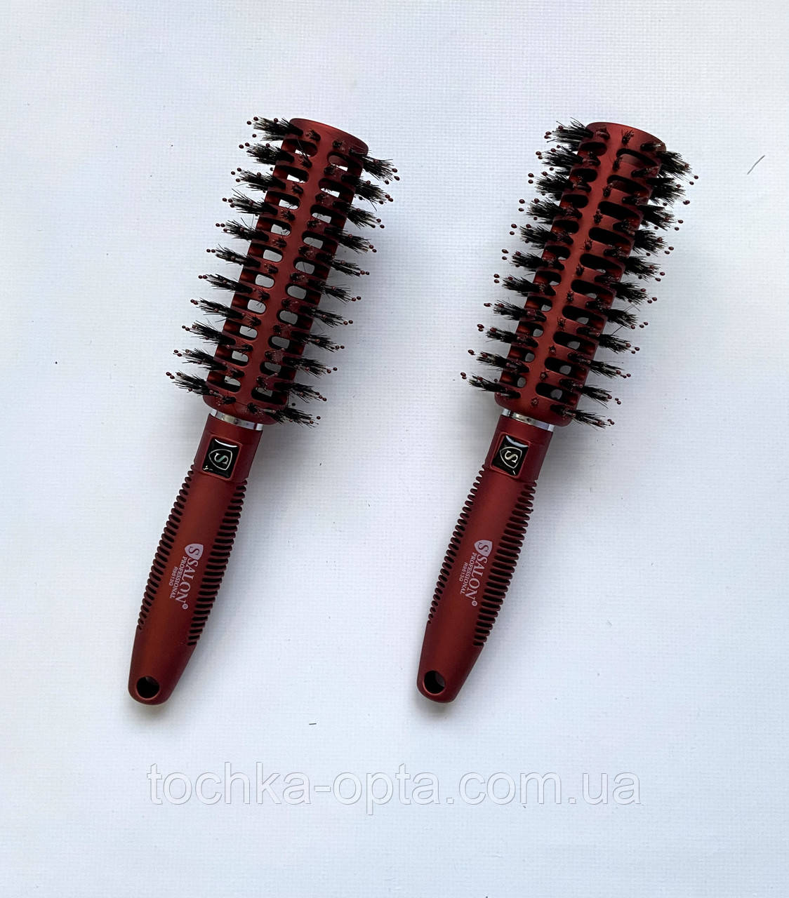 Брашинг пластиковий Salon продувний із комбінованою щетиною,9513GDE, фото 1