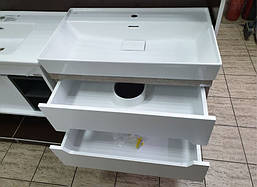 Підвісна тумба з умиванням. Veronis Ren 80х48х50 + дзеркало, фото 4